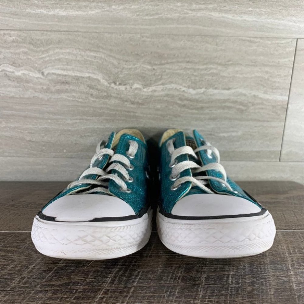Girls Youth Converse All Star Glitter Sneaker - Picture 2 of 9